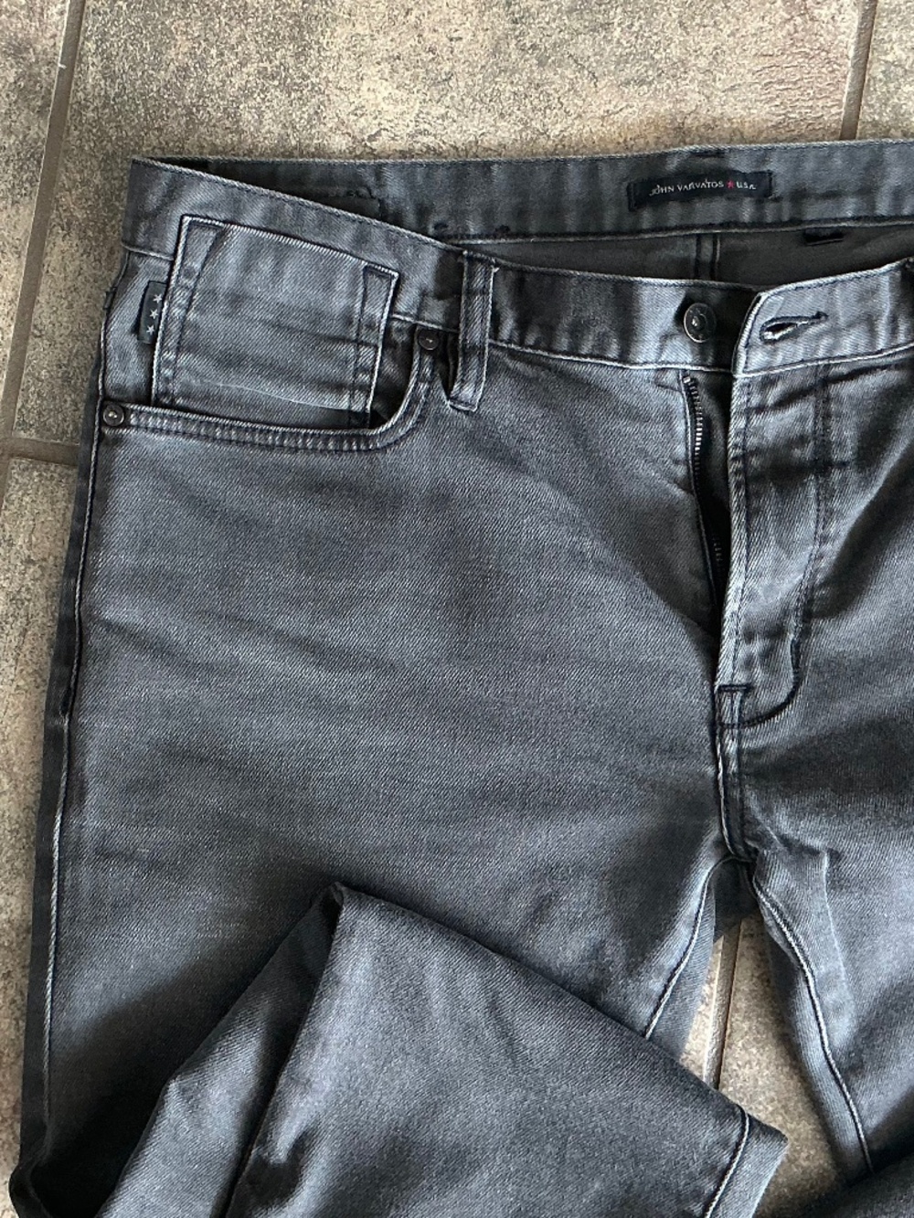 John Varvatos Black Denim Jeans - Picture 2 of 6